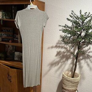 Forever 21 Light Gray Midi Dress